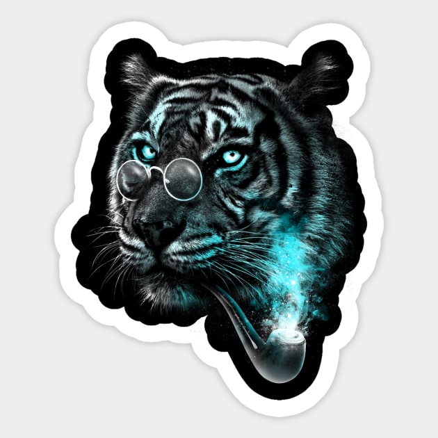 Gentle Tiger Sticker by opawapo